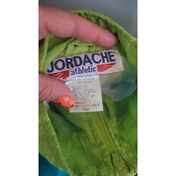 Jordache Neon Lime/Teal 90s Kids Tracksuit Set Size 164 (≈ US 14-15Y) Retro... - Picture 4 of 9